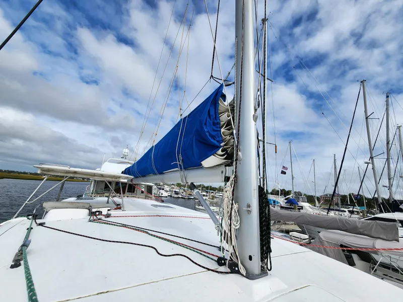 Slide: The Image of Raymarine display on 2015 Leopard 44 yacht showing wind angle at 120 degrees. - 38