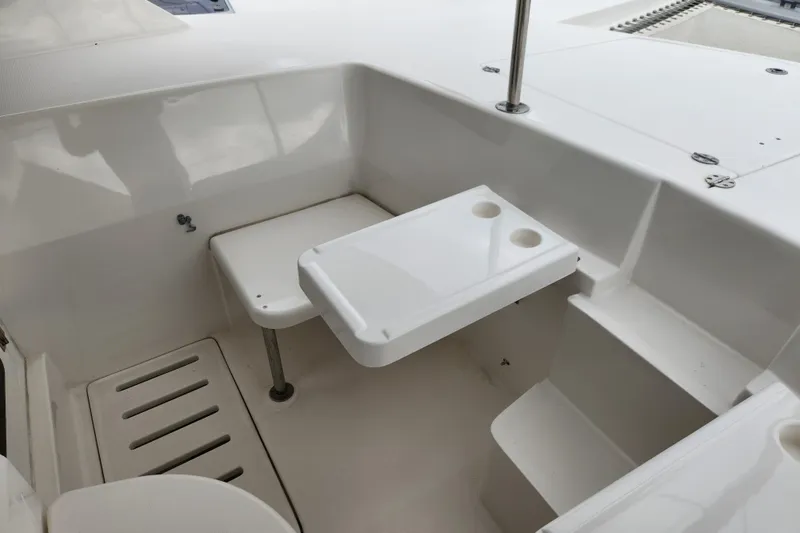 Slide: The Image of 2015 Leopard 44 yacht interior with seating and table setup. - 75