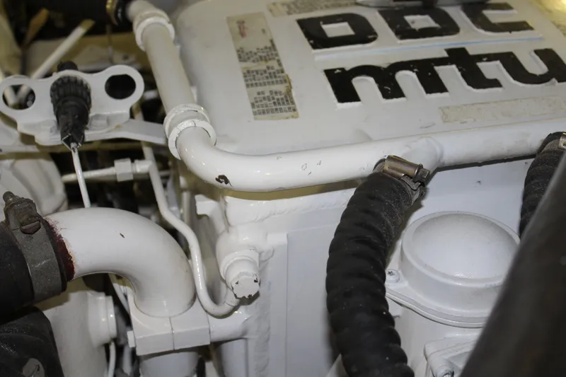 Slide: The Image of Engine components of a 2003 Viking 65 Convertible Enclosed Bridge yacht. - 39