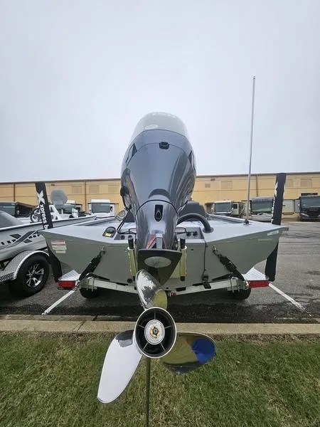 Slide: The Image of Close-up of a Maxxum motor on a 2025 Xpress H20 Bass. - 6