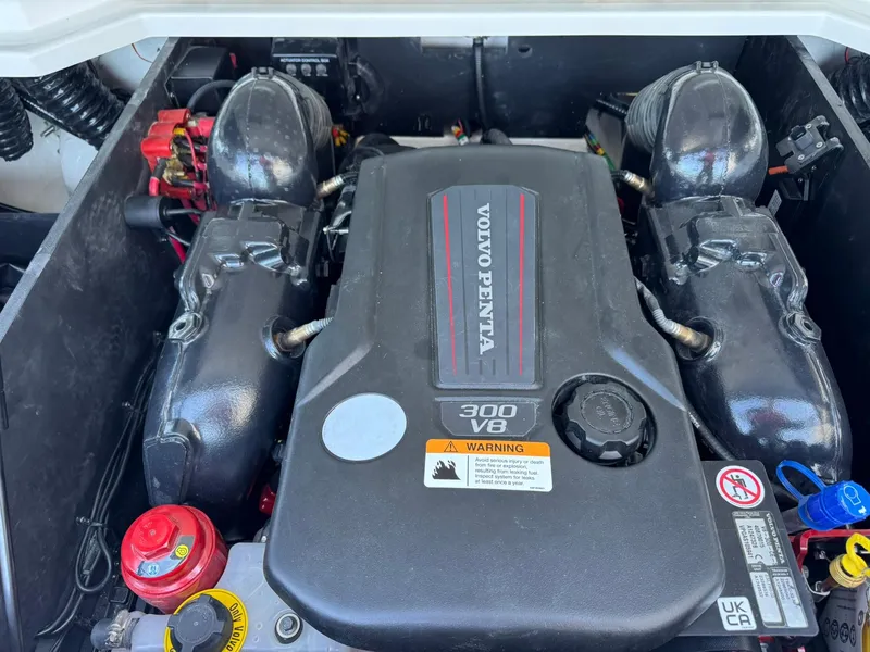 Slide: The Image of 2025 Regal LS2 Surf engine featuring Volvo Penta 300 V8, showcasing advanced marine engineering. - 28