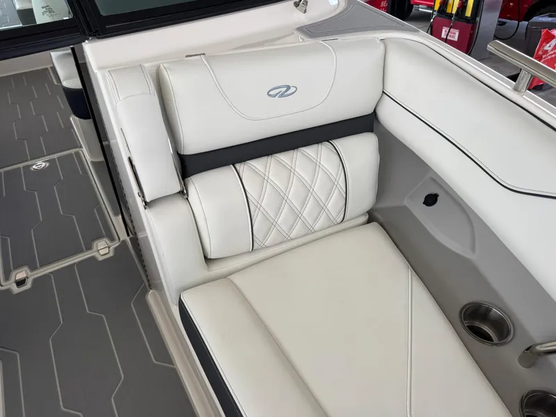 Slide: The Image of Luxurious seating in 2025 Regal LS4 Surf boat with elegant stitching and modern design. - 34