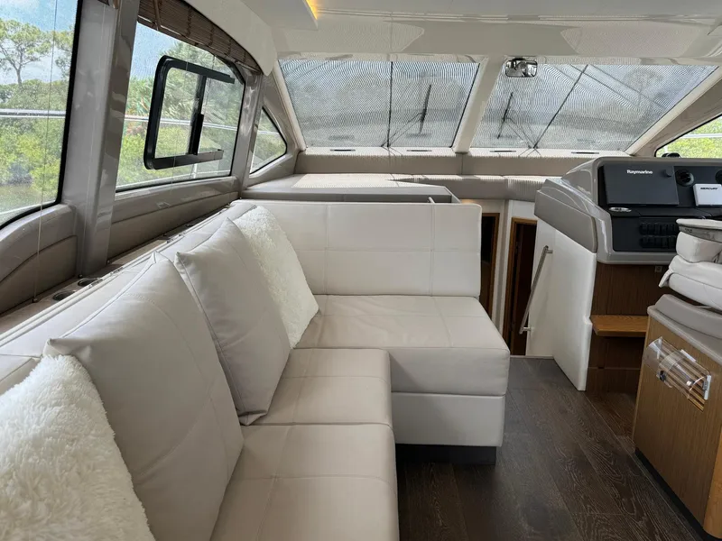 Slide: The Image of Luxurious interior of 2017 Sea Ray Sundancer 460 yacht with plush seating. - 43