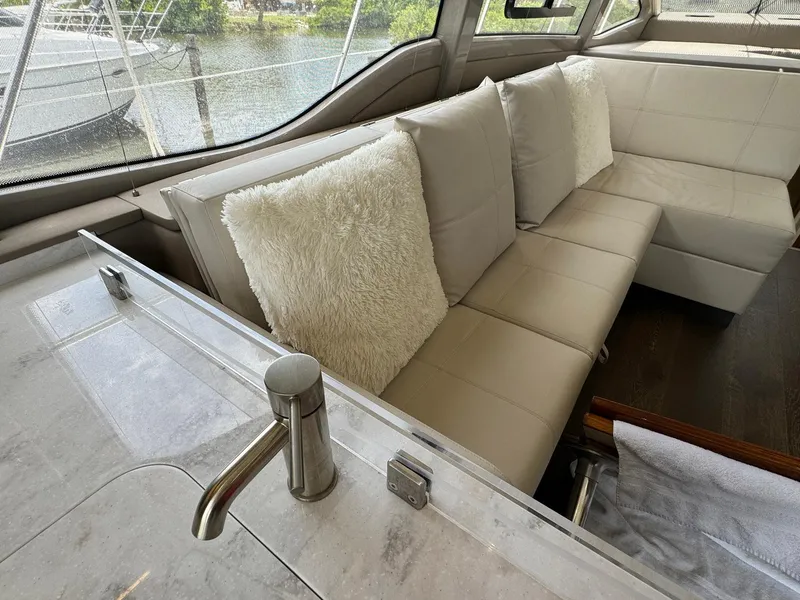 Slide: The Image of Luxurious interior of 2017 Sea Ray Sundancer 460 yacht with plush seating and modern design. - 44