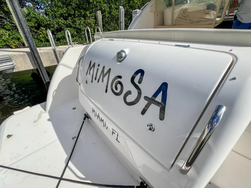 Slide: The Image of 2008 Tiara Yachts 3900 Sovran named "Mimosa" docked in Miami, FL. - 36