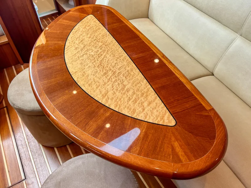 Slide: The Image of Luxurious wooden table in 2008 Tiara Yachts 3900 Sovran interior. - 45