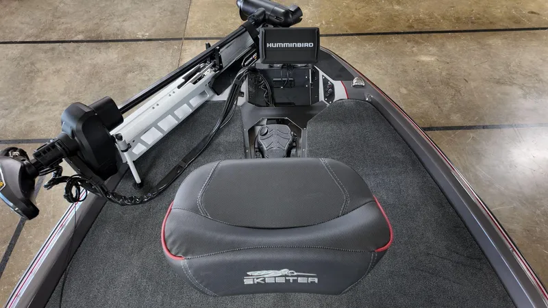 Slide: The Image of Skeeter ZXR 21 boat interior with Humminbird electronics, 2025 model. - 8