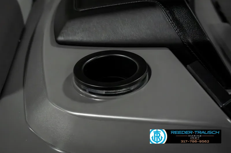 Slide: The Image of 2025 Bennington 22 SLSE boat cup holder detail, sleek design. - 43