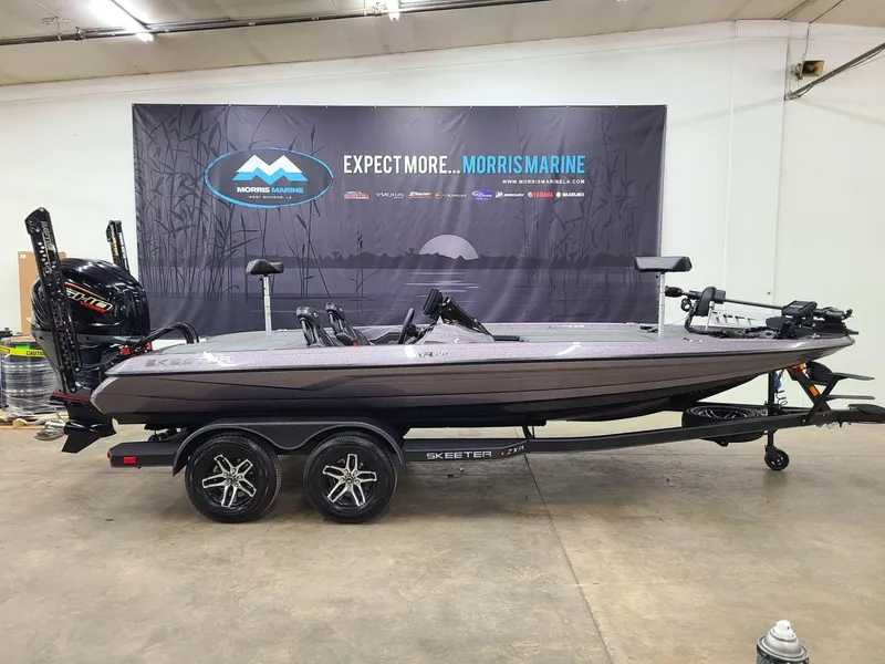 Slide: The Image of 2024 Skeeter ZXR 20 fishing boat on display in showroom. - 0