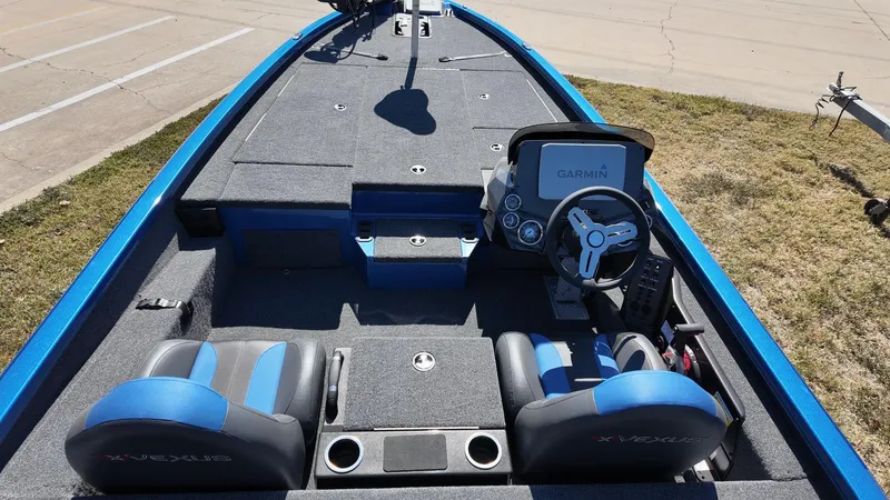 Slide: The Image of 2023 Vexus AVX2080 boat interior with Garmin navigation system and dual seating. - 4