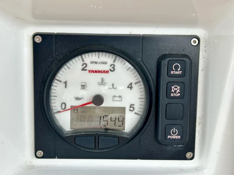 Slide: The Image of Yanmar engine control panel on 2020 Jeanneau Sun Odyssey 490 sailboat. - 24