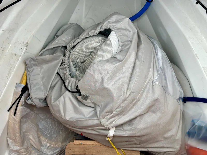 Slide: The Image of Sail storage area on Jeanneau Sun Odyssey 490, 2020 model. - 36
