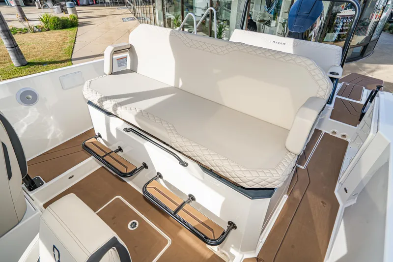 Slide: The Image of Luxurious seating on 2025 Navan S30 boat with elegant design and comfortable upholstery. - 29