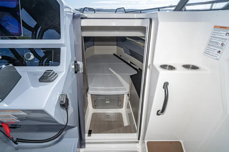 Slide: The Image of Interior cabin of 2025 Navan S30 boat with modern design and amenities. - 37