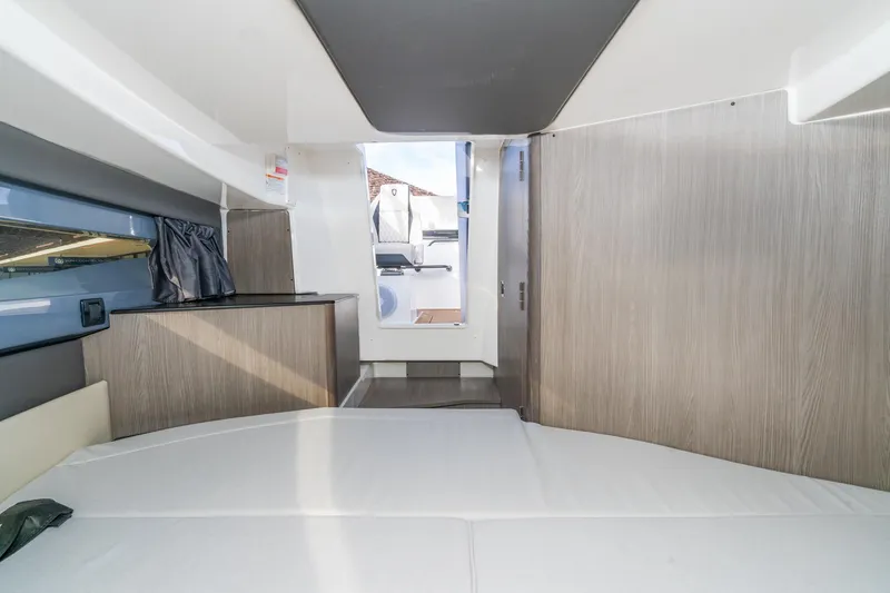 Slide: The Image of Interior of 2025 Navan S30 boat, featuring modern design and comfortable sleeping area. - 40