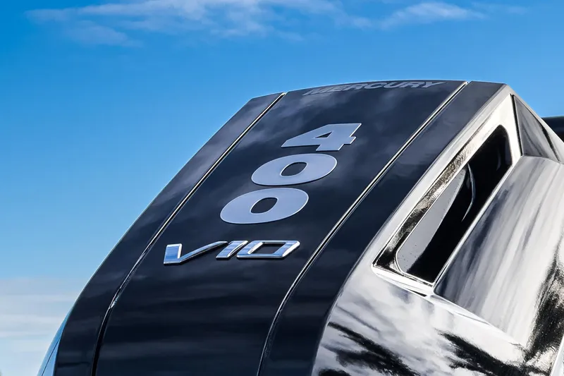 Slide: The Image of Navan S30 2025 with Mercury 400 V10 engine against blue sky. - 44