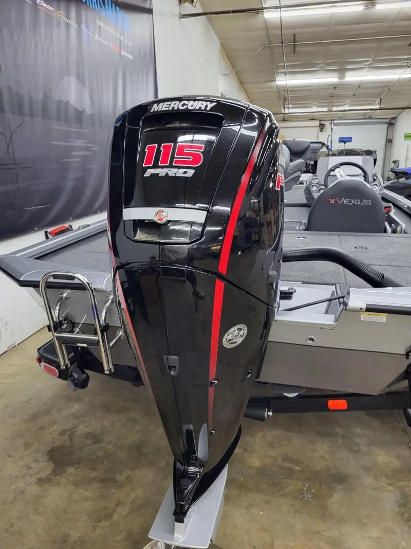 Slide: The Image of 2023 Vexus AVX1880 boat with Mercury 115 Pro XS outboard motor. - 9