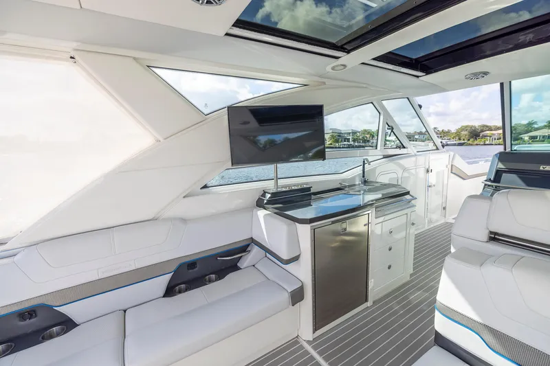Slide: The Image of Luxurious interior of 2019 Formula 430 Super Sport Crossover yacht with modern amenities. - 17