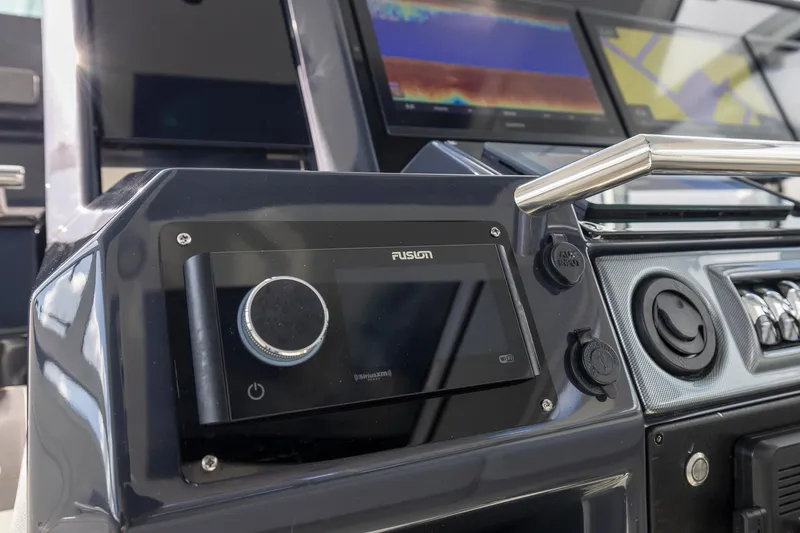 Slide: The Image of Control panel of 2019 Formula 430 Super Sport Crossover with navigation screens and audio system. - 37