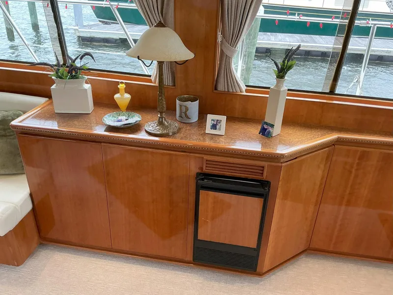 Slide: The Image of Interior of 2000 Novatec Islander 55 yacht with elegant wooden cabinetry and decor. - 30