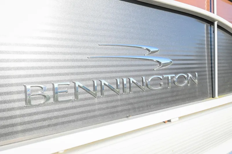 Slide: The Image of Close-up of 2017 Bennington 23 GCW logo on metallic surface. - 7