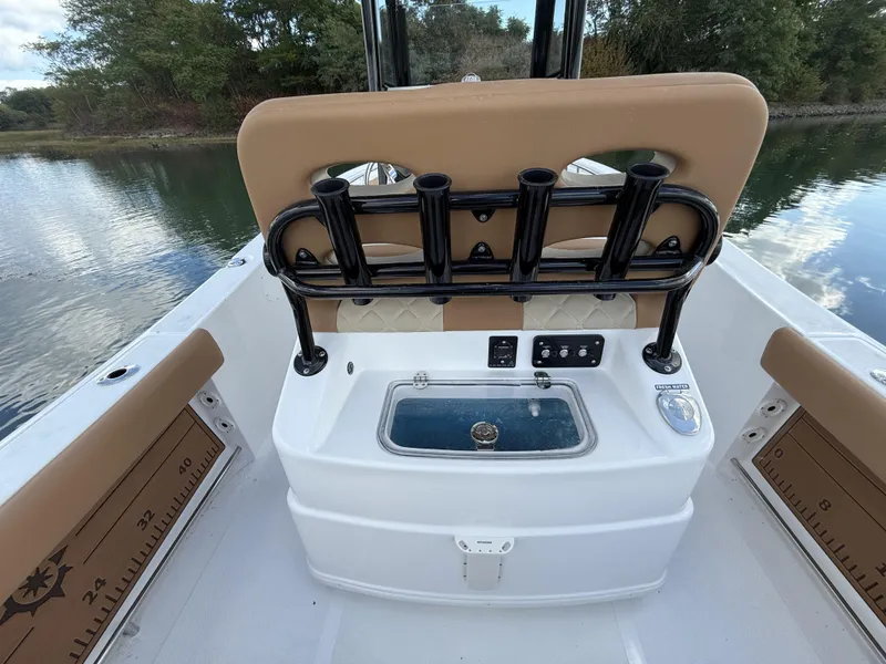 Slide: The Image of Captain Seating Stern Livewell / Rod Rack - 13