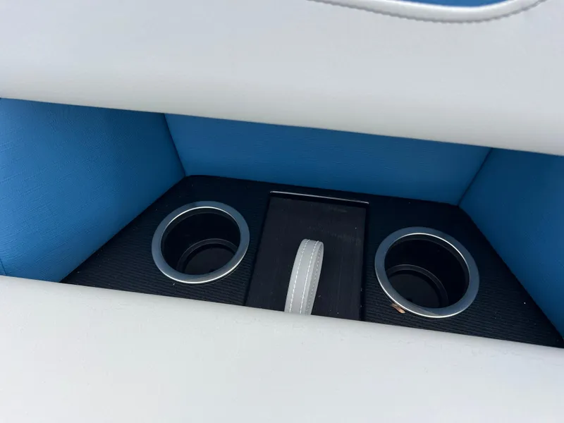 Slide: The Image of 2025 South Bay 222 CR2 LE interior cup holders with sleek design. - 22