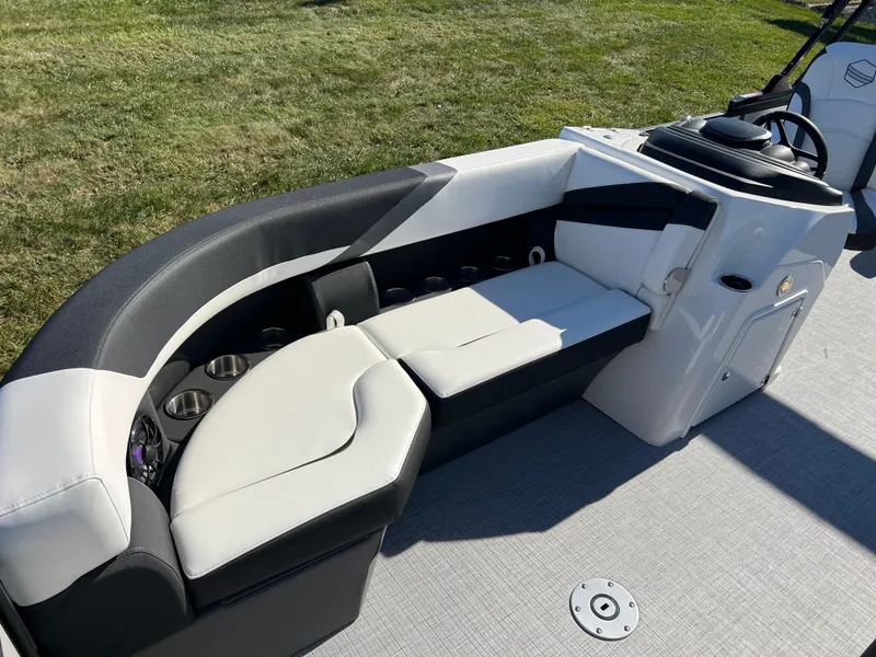 Slide: The Image of 2025 South Bay S 224 UL boat interior with sleek seating and modern design. - 9