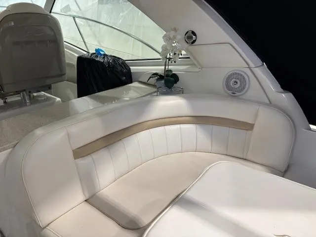 Slide: The Image of Luxurious interior of 2009 Sea Ray 48 Sundancer yacht with elegant seating and decor. - 19