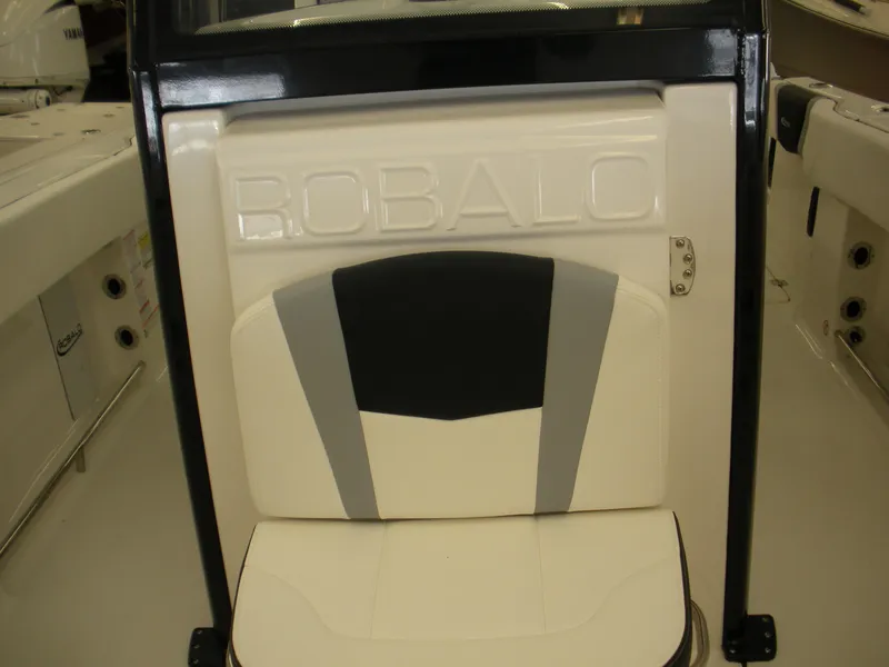 Slide: The Image of 2025 Robalo R250 Center Console boat seat, featuring sleek design and comfortable upholstery. - 10