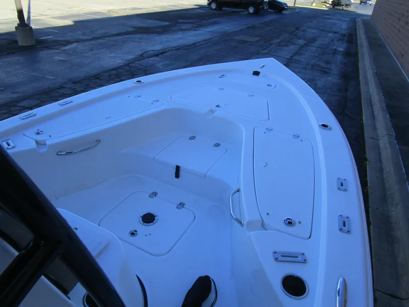 Slide: The Image of 2025 Sea Pro 230 Bay boat deck, spacious and well-equipped for fishing and leisure activities. - 20