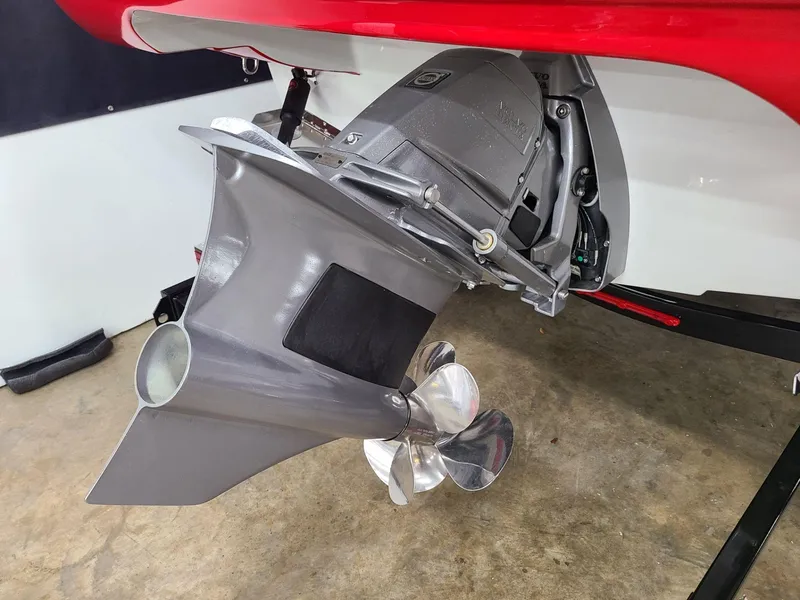 Slide: The Image of 2024 Crownline 240 SS SURF boat propeller and stern drive detail. - 7