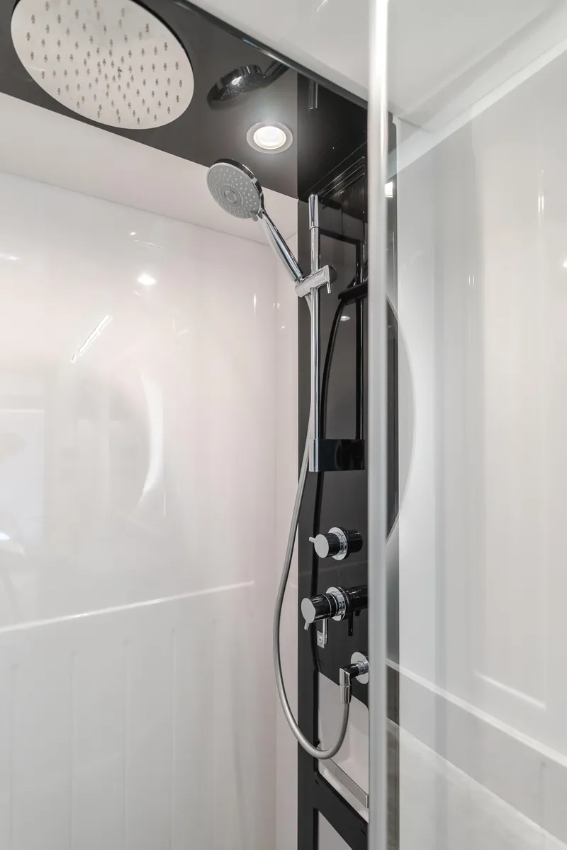 Slide: The Image of Luxury shower in 2023 Azimut Magellano 66 yacht bathroom. - 30