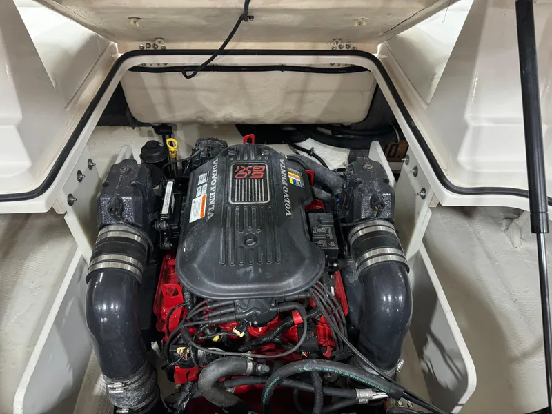 Slide: The Image of 2011 Regal 2500 LSR engine compartment with powerful motor and components. - 16