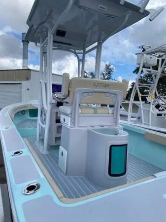 Slide: The Image of 2025 Exuma 22 CC boat with center console and modern design. - 5