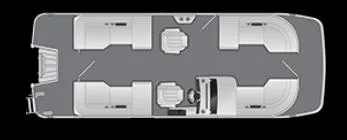 Slide: The Image of Top view layout of 2025 Bennington 22 MFB pontoon boat. - 13