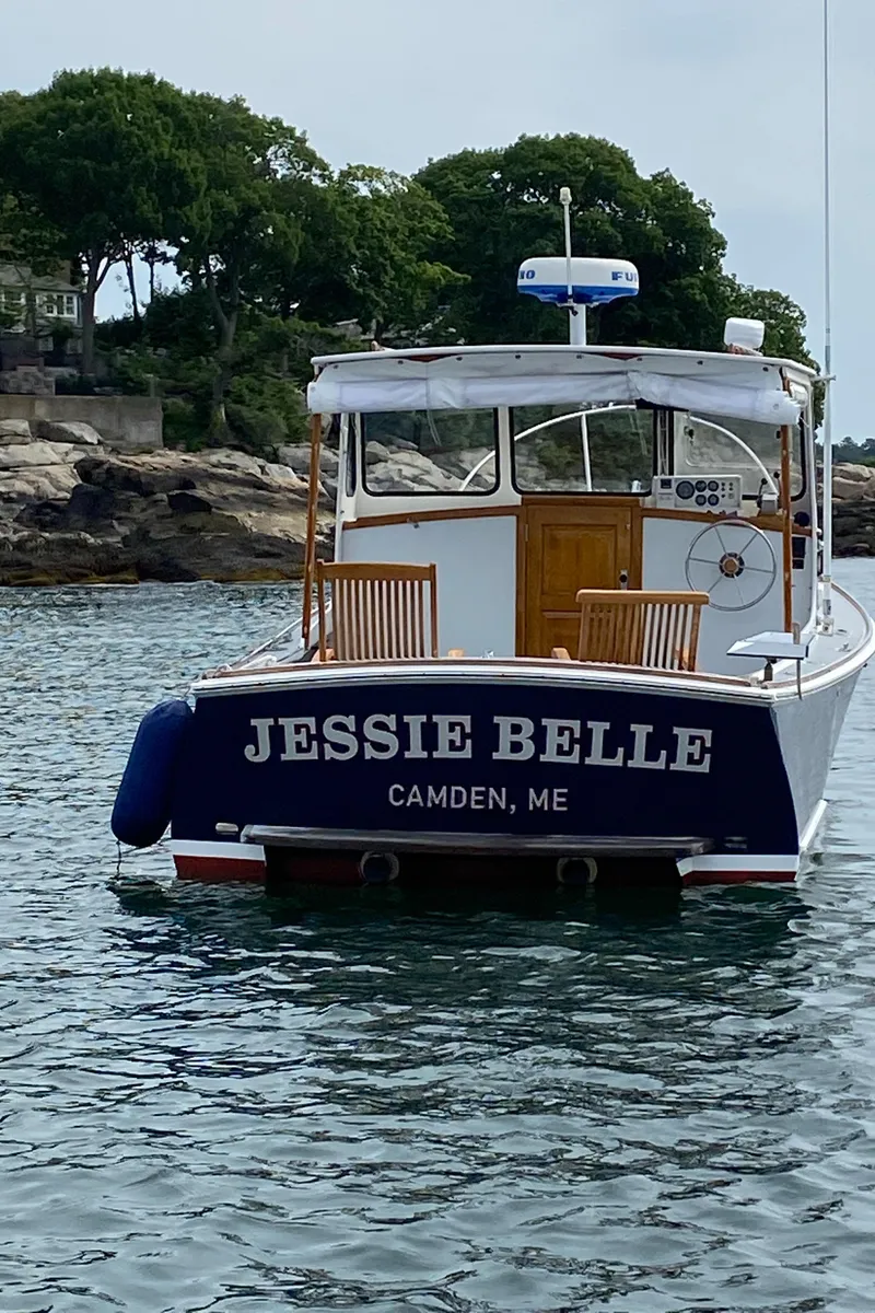 Slide: The Image of Duffy 26' boat "Jessie Belle" in Camden, ME waters, 1992 model. - 13