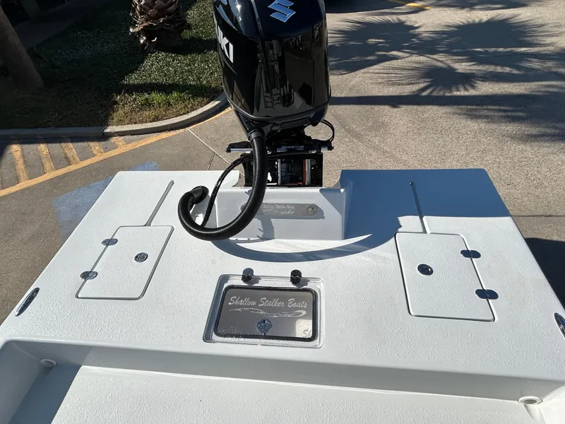 Slide: The Image of Shallow Stalker Cat 204 boat with Suzuki outboard motor, 2025 model. - 10