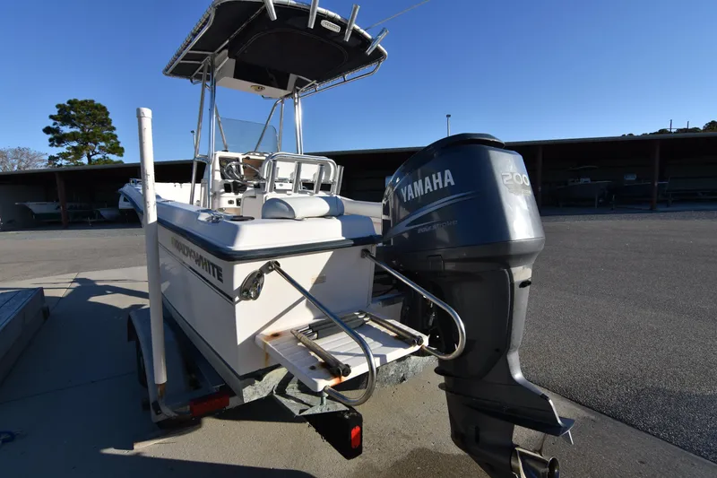 Slide: The Image of 2005 Grady-White Escape 209 boat with Yamaha engine on trailer. - 4