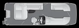 Slide: The Image of Top view layout of 2025 Bennington 24 LXSSB pontoon boat interior design. - 16