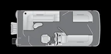 Slide: The Image of Top view layout of 2025 Bennington 20 SL pontoon boat interior. - 8