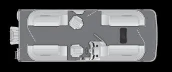 Slide: The Image of 2025 Bennington 22 SSR boat layout, featuring spacious seating and helm area. - 21