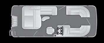 Slide: The Image of Top view layout of 2025 Bennington 22 SXSB pontoon boat interior. - 19