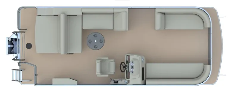 Slide: The Image of 2025 Godfrey SWEETWATER 2286 SFL pontoon boat interior layout, featuring spacious seating and helm. - 17
