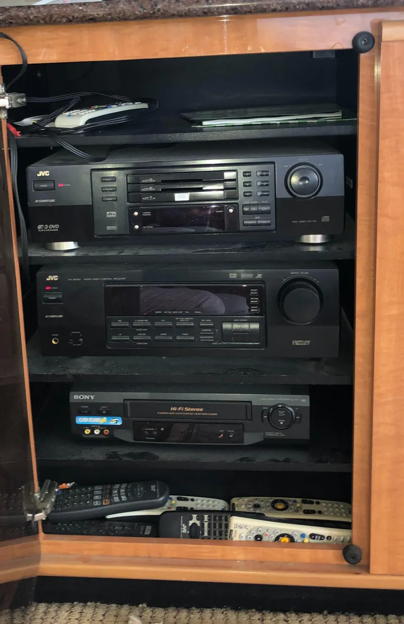 Slide: The Image of Audio equipment setup in a Bayliner 5288 Pilothouse, 2002 model. - 11