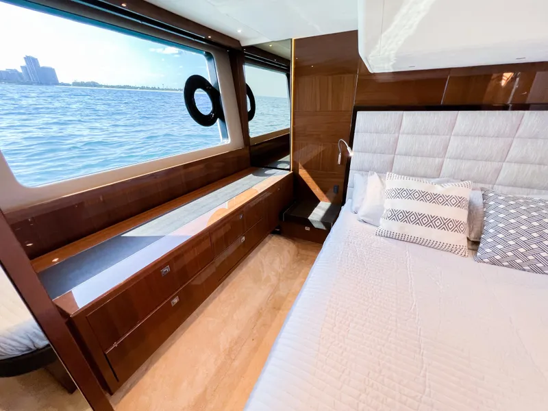 Slide: The Image of Luxurious cabin interior of 2013 Princess 60 yacht with ocean view. - 13