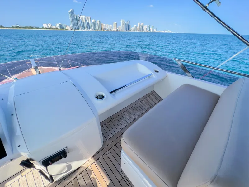 Slide: The Image of Luxury Princess 60 yacht deck with city skyline and ocean view, 2013 model. - 19
