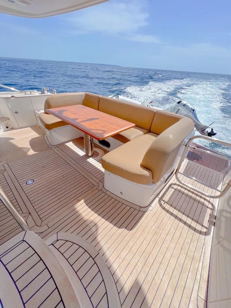 Slide: The Image of Luxury Princess 60 yacht deck with seating, cruising on open sea, 2013 model. - 6