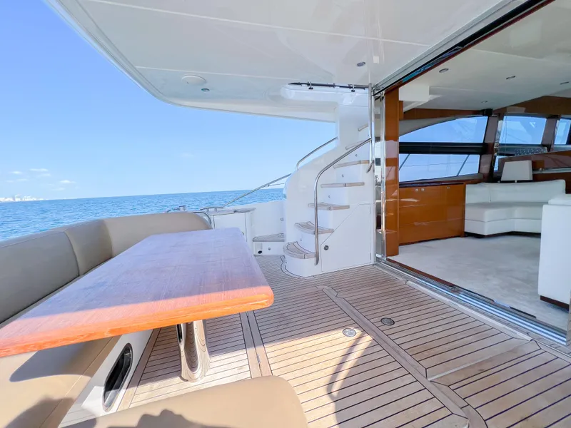 Slide: The Image of Luxurious 2013 Princess 60 yacht with spacious deck and elegant interior. - 7