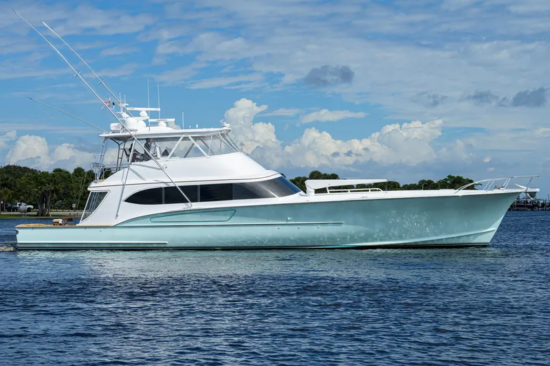 Slide: The Image of Paul Mann Custom 81 Convertible yacht, 2011 model, cruising on a sunny day. - 0